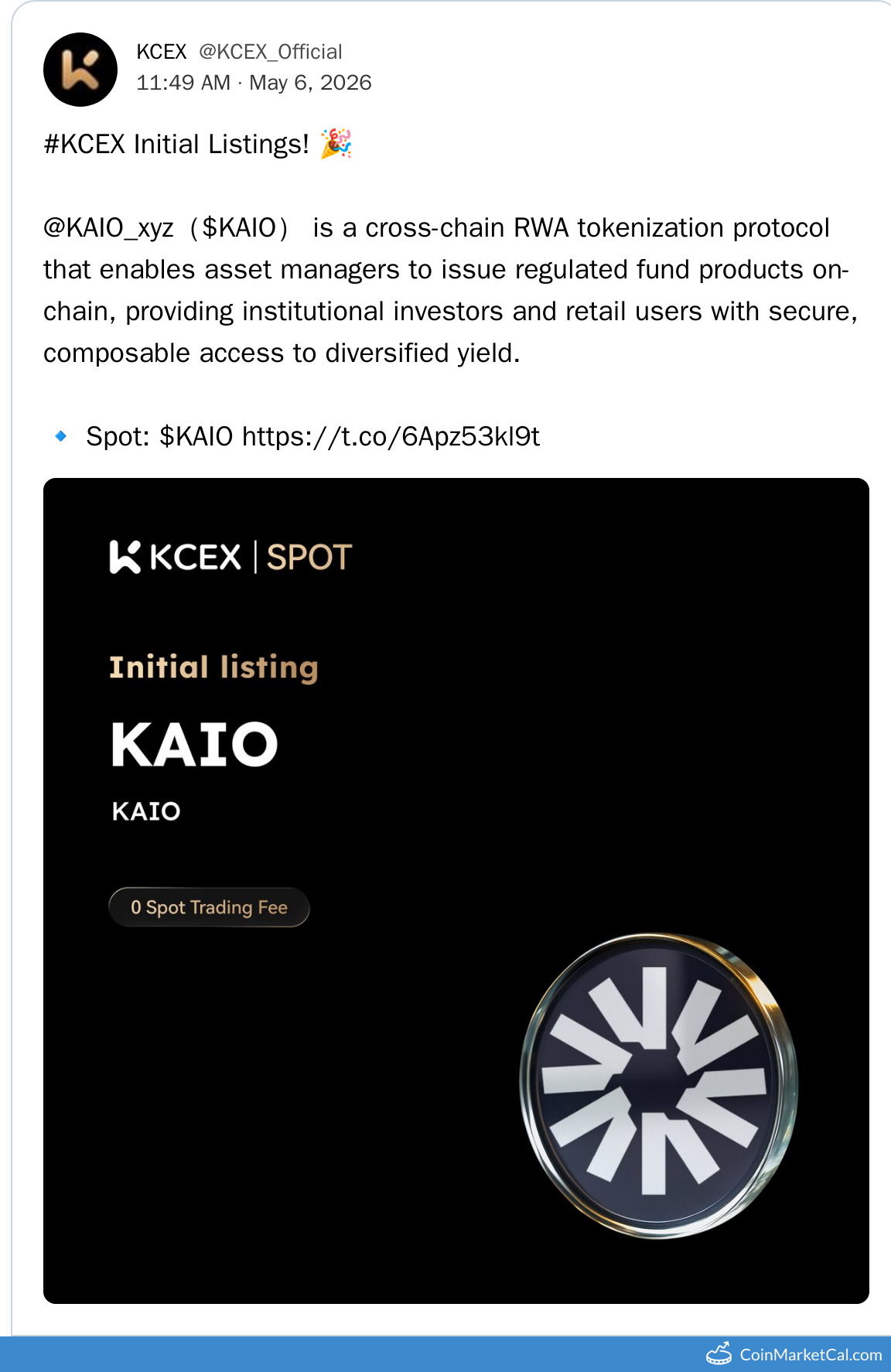 KCEX Listing