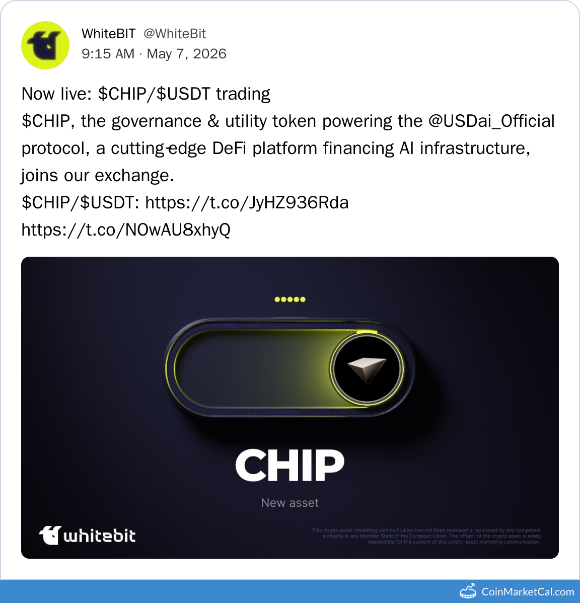 WhiteBIT Listing