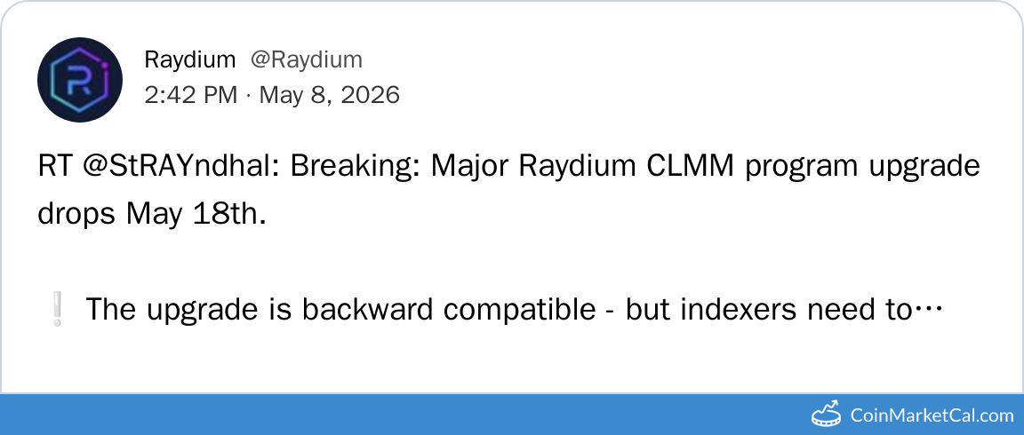 CLMM Program Upgrade