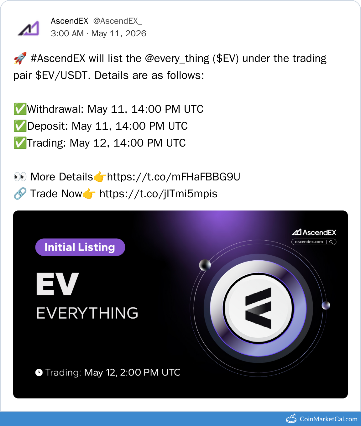 AscendEX Listing