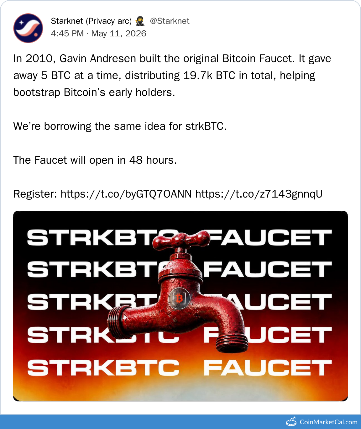 StrkBTC Faucet