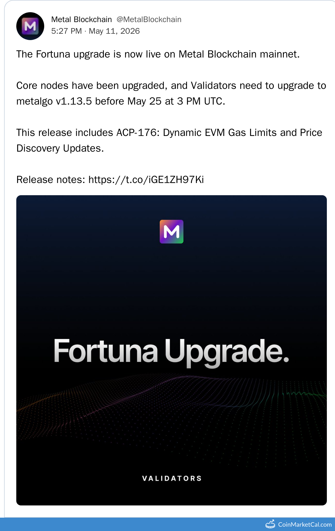 Fortuna Upgrade Deadline