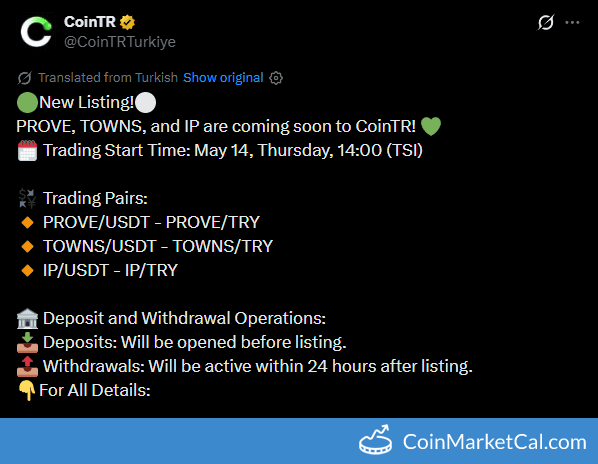 CoinTR Listing