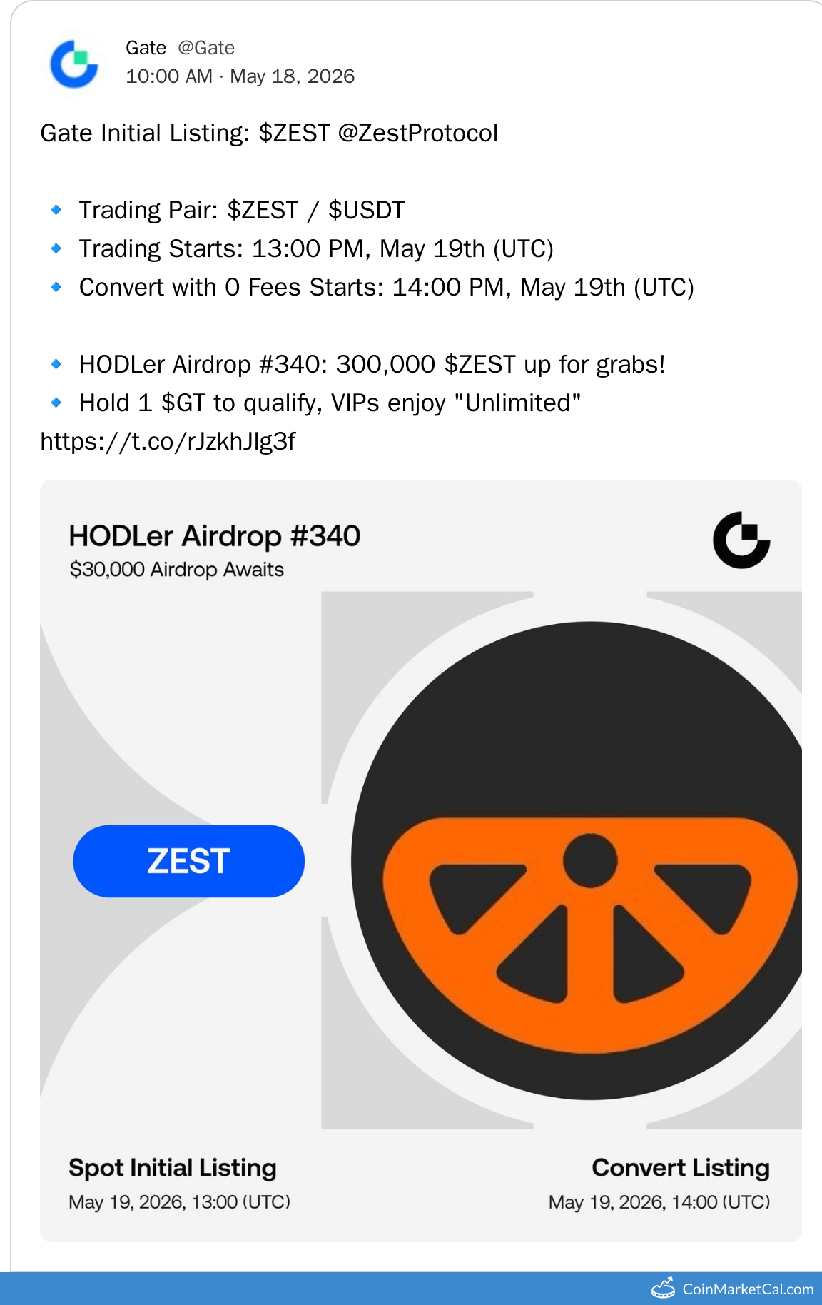 Gate.io Listing