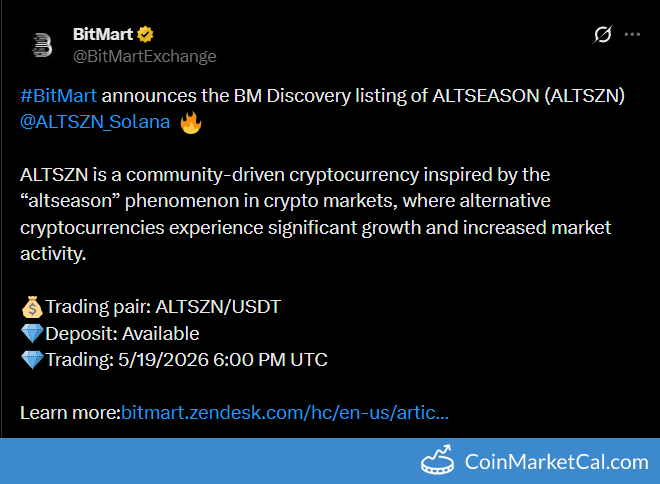 BitMart Listing