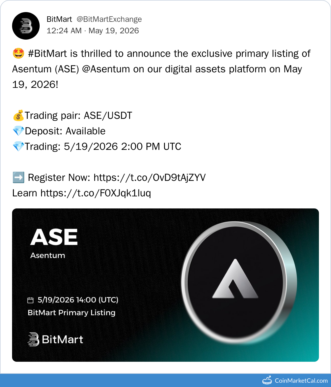 BitMart Listing