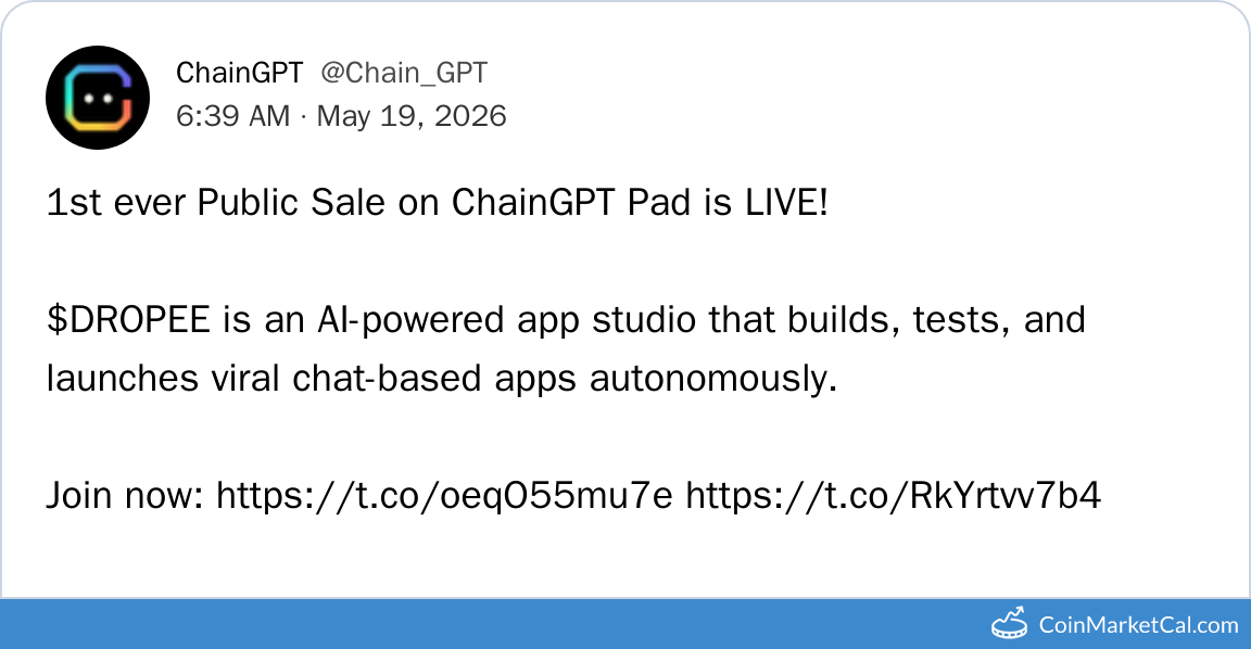 Public Sale on ChainGPT