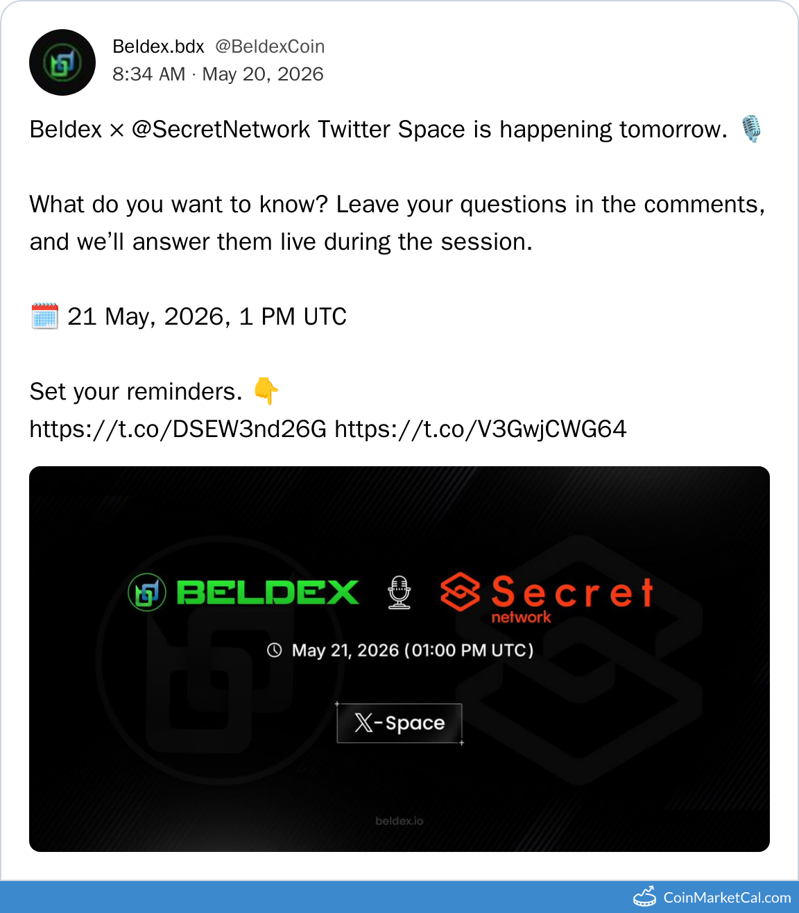 Beldex & Secret AMA