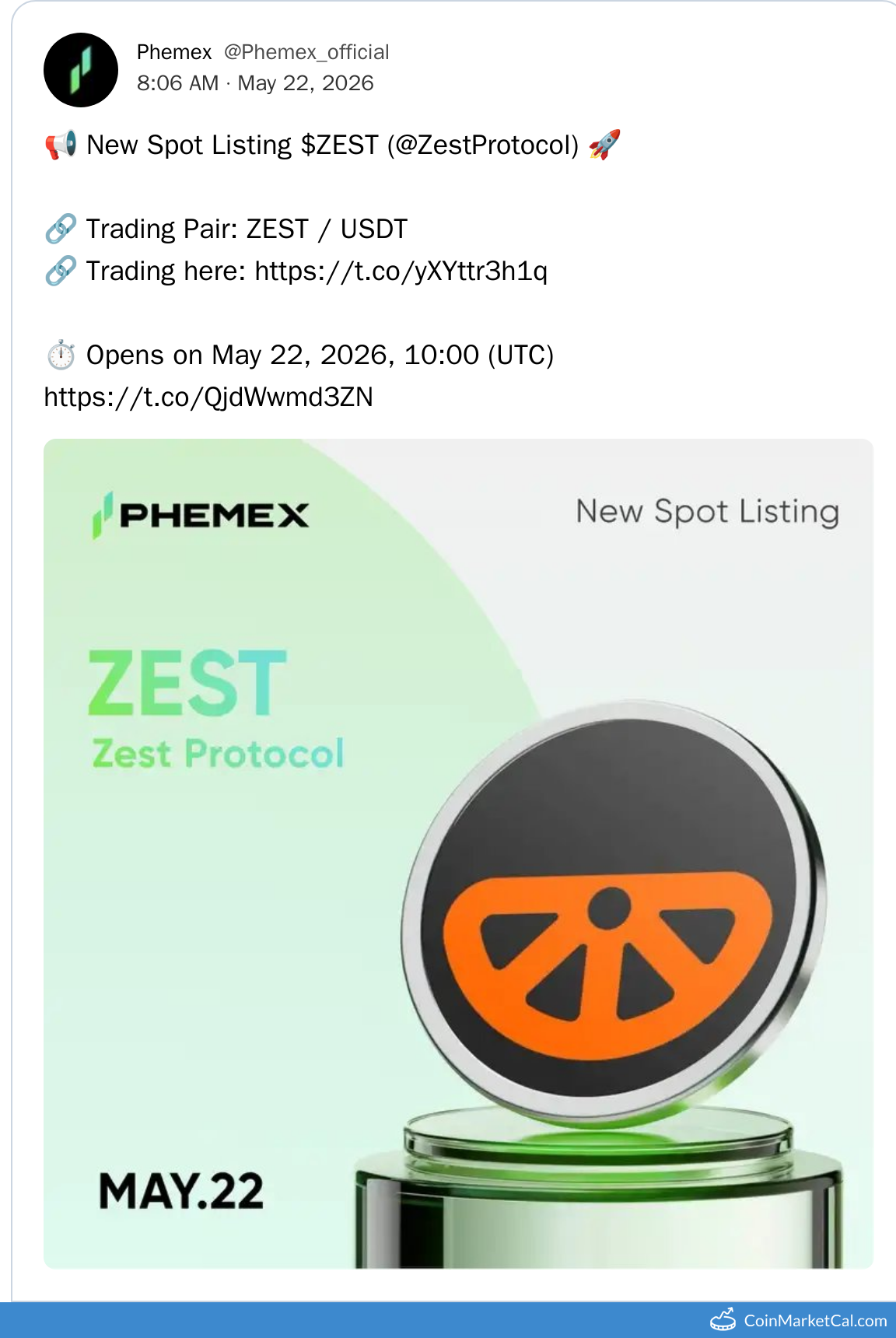 Phemex Listing