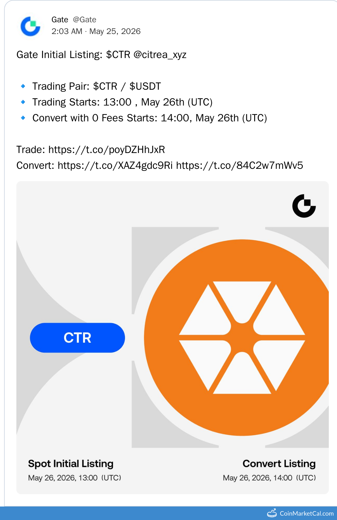 Gate.io Listing