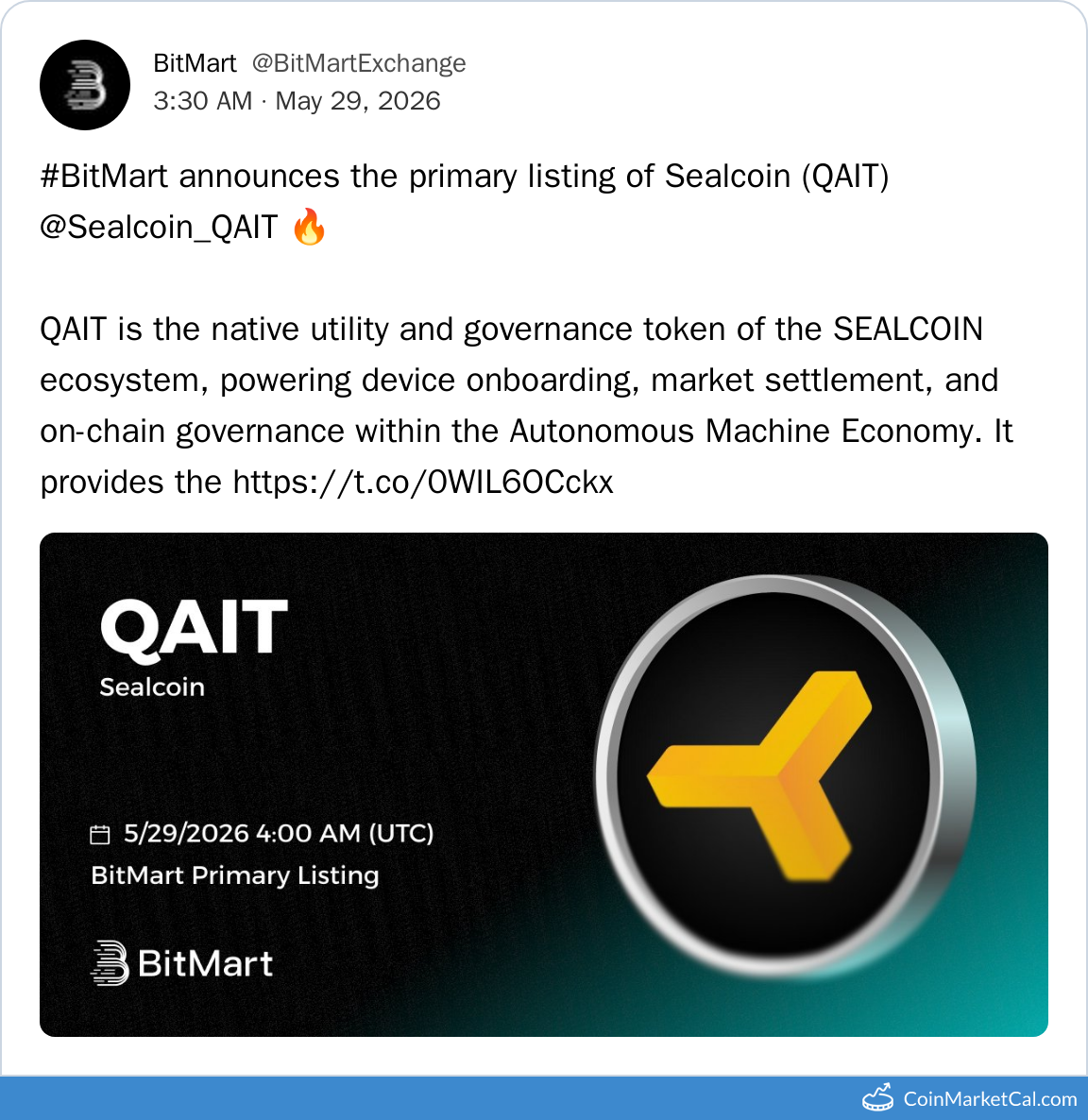 BitMart Listing