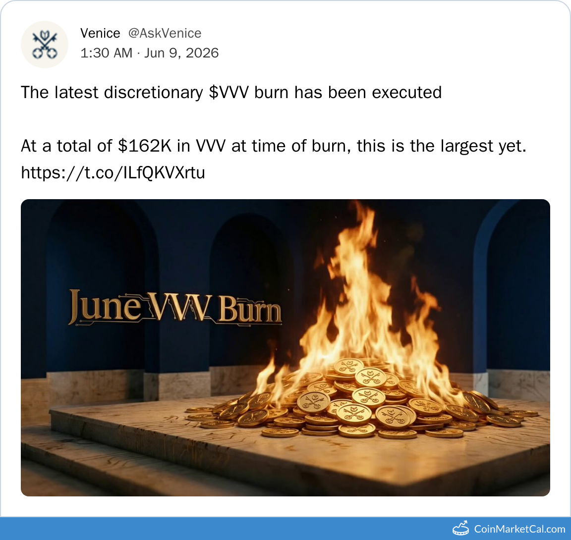 VVV Token Burn
