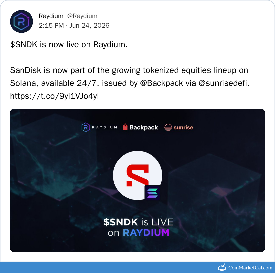 Raydium Listing